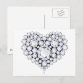 Diamonds Heart Gems Postkarte (Vorne/Hinten)