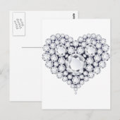 Diamonds Heart Gems Postkarte (Vorne/Hinten)