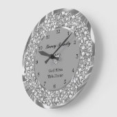 Diamonds Heart Große Wanduhr (Winkel)