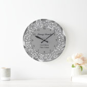 Diamonds Heart Große Wanduhr (Zuhause)