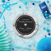 Diamonds Heart on Marbled Pappteller (Party)