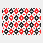 Diamonds Hearts Spades Clubs Playing Cards Muster Geschenkpapier Set (Vorderseite 3)