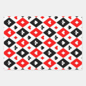Diamonds Hearts Spades Clubs Playing Cards Muster Geschenkpapier Set (Vorderseite)