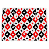 Diamonds Hearts Spades Clubs Playing Cards Muster Große Geschenktüte (Vorderseite)