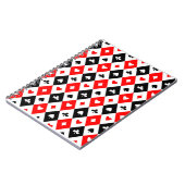 Diamonds Hearts Spades Clubs Playing Cards Muster Notizblock (Linke Seite)