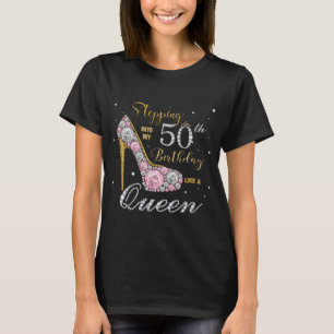 Diamonds High Heel Stepping in My 50 th Birthday T-Shirt