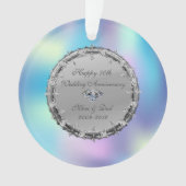 Diamonds Holographic 50. Wedding Anniversary Ornament (Vorderseite)