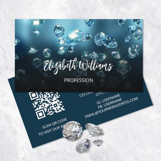 Diamonds Jeweler Juwelier Store Visitenkarte