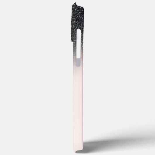 Diamonds Lips Glitzer Ombre Rose Gold Case-Mate iPhone Hülle (Rückseite / Links)