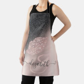 Diamonds Lips Glitzer Ombre Rose Gold Schürze (InSitu)