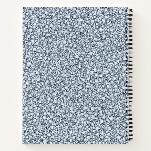 Diamonds Look Glitzer Muster Notizblock (Rückseite)