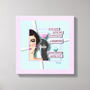 Diamonds & Martinis Galerie-Wrapped-Leinwand Leinwanddruck