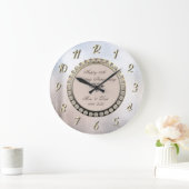 Diamonds Metallic 25. Hochzeitstag Große Wanduhr (Zuhause)