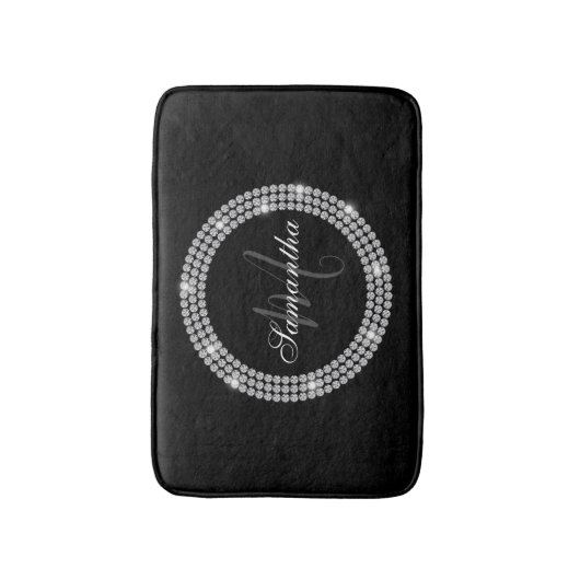 Diamonds Monogram Badematte (Vorderseite Vertikal)