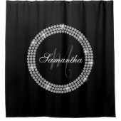 Diamonds Monogram Duschvorhang (Vorderseite)