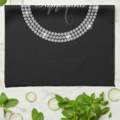 Diamonds Monogram Geschirrtuch (Gefaltet)