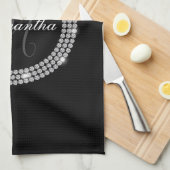 Diamonds Monogram Geschirrtuch (Viertel Falte)