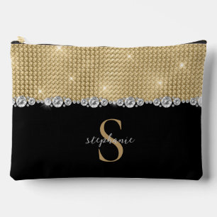 Diamonds Monogram Gold Black Luxury Anspruchsvoll Zubehörtasche