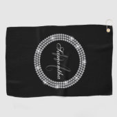 Diamonds Monogram Golfhandtuch (Horizontal)