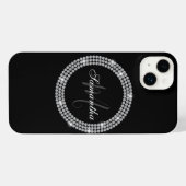 Diamonds Monogram iPhone Hülle (Rückseite (Horizontal))