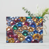 Diamonds Of Many Colors Einladung (Stehend Vorderseite)