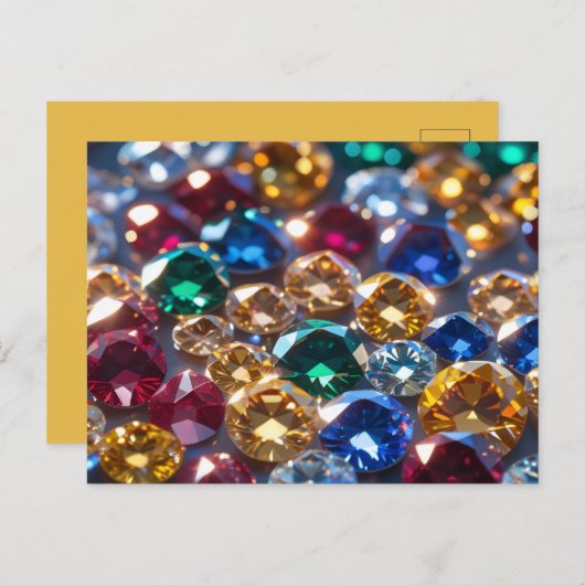 Diamonds Of Many Colors Postkarte (Vorne/Hinten)