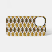 Diamonds Pattern Geometric Golden Gemis iPhone Hülle (Rückseite (Horizontal))