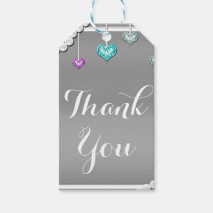 Diamonds & Pearls Bling Jewels Glam Birthday Party Geschenkanhänger