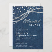 Diamonds Pearls Elegant Romance Mrs. Brautparty Einladung (Vorderseite)