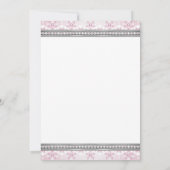 Diamonds Pearls High Heel Little Lady Baby Shower Einladung (Rückseite)