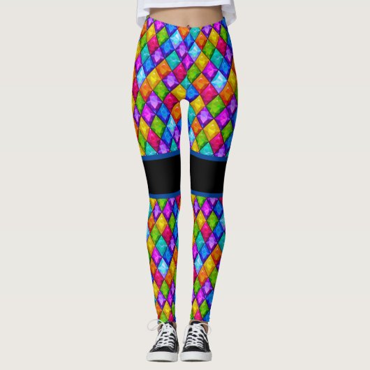 Diamonds Pop Fashion Leggings (Vorderseite)