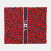 Diamonds Red Brown Minimalmuster Fleecedecke (Vorderseite (Horizontal))