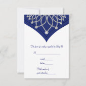 Diamonds Royal Blue 16 . Geburtstag Birthday UAWG RSVP Karte (Rückseite)