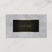Diamonds Sequin Black Silver Gold Event Planner Visitenkarte (Vorderseite)