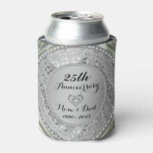 Diamonds & Silver 25th Wedding Anniversary Dosenkühler