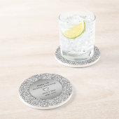 Diamonds & Silver 25th Wedding Anniversary Untersetzer (Seite)