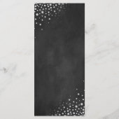 Diamonds Silver Chalkboard Menü | Menükarte (Rückseite)