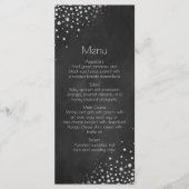 Diamonds Silver Chalkboard Menü | Menükarte (Vorderseite)