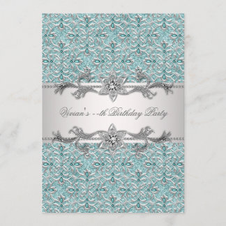 Diamonds Silver Jeder Anlass Party Einladung