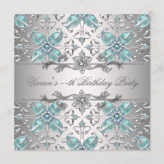 Diamonds Silver Jeder Anlass Party Einladung