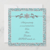 Diamonds Silver Jeder Anlass Party Einladung (Rückseite)