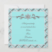 Diamonds Silver Jeder Anlass Party Einladung (Rückseite)