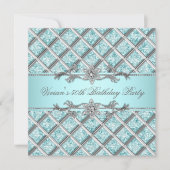 Diamonds Silver Jeder Anlass Party Einladung (Vorderseite)