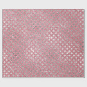 Diamonds Silver Pink Rose Gold Glitzer Geschenkpapier (Flach)