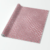 Diamonds Silver Pink Rose Gold Glitzer Geschenkpapier (Ungerollt)