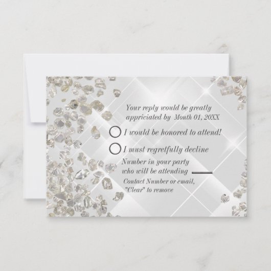 Diamonds UAWG RSVP Karte (Vorderseite)