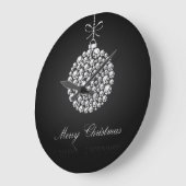 Diamonds Weihnachtsballs Große Wanduhr (Winkel)