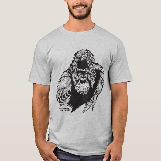 Dian Fossey das Shirt der Männer Gorilla-Kapital (Vorderseite)