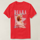 Diana 90s Retro ästhetisches Lüfterdesign T-Shirt (Design vorne)