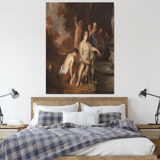 Diana and her Nymphs at a Fountain Leinwanddruck (Insitu (Schlafzimmer))